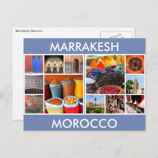 Carte Postale scènes marocaines marrakech (Devant / Derrière)