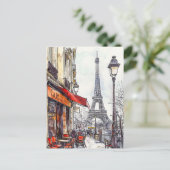 Carte Postale Scènes Paris dessinées à la main (Debout devant)