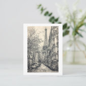 Carte Postale Scènes Paris dessinées à la main (Debout devant)