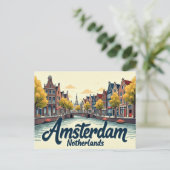 Carte Postale Scènes vintages d'Amsterdam (Debout devant)