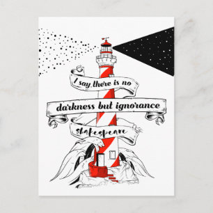 Carte Postale Schakespeare citation Illustration de phare
