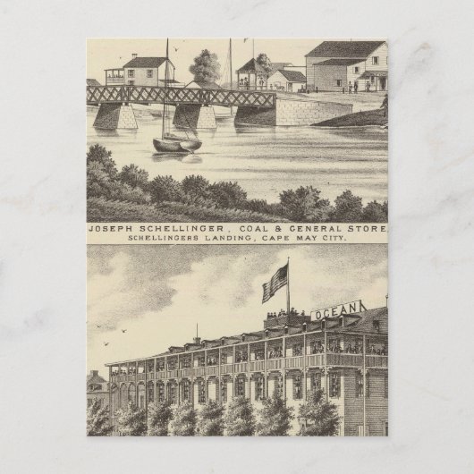 Carte Postale Schellinger Store et Ocean House (Devant)