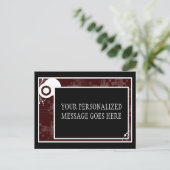 Carte Postale schéma de bloc maroon (Debout devant)