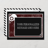 Carte Postale schéma de bloc maroon (Devant / Derrière)