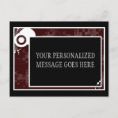 Carte Postale schéma de bloc maroon (Devant)