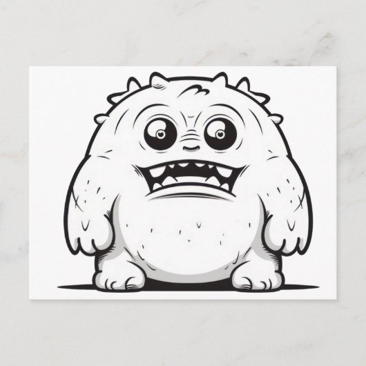 Carte Postale Schéma de monstre Petit (Devant)