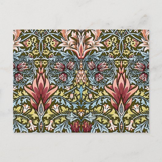 Carte Postale Schéma floral William Morris Snakeshead (Devant)