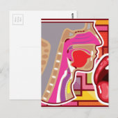 Carte Postale Schéma Throat n Nose Abstrait (Devant / Derrière)