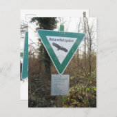 Carte Postale Schild Naturschutzgebiet (Devant / Derrière)