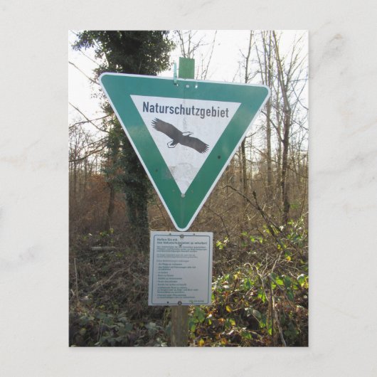 Carte Postale Schild Naturschutzgebiet (Devant)