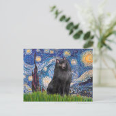 Carte Postale Schipperke 2 - Nuit étoilée (Debout devant)