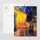 Carte Postale Schipperke 7 - Café Terrasse (Devant / Derrière)