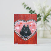 Carte Postale Schipperke Love Heart (Debout devant)