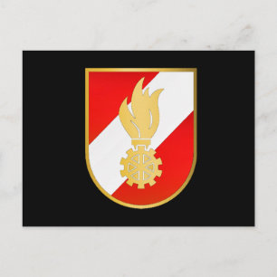 Carte Postale Schlichte Postkarte mit Feuerwehr Wappen Österreic