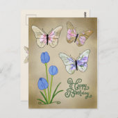 Carte Postale Schmetterlinge vintage (Devant / Derrière)