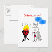 Carte postale Schnauzer Dad (Devant / Derrière)