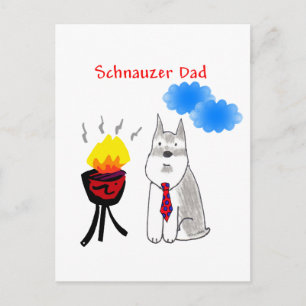 Carte postale Schnauzer Dad