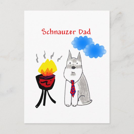 Carte postale Schnauzer Dad (Devant)
