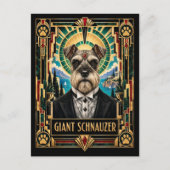 Carte Postale Schnauzer géant, chien Art Déco (Devant)