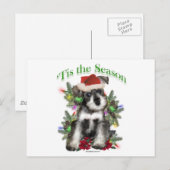 Carte Postale Schnauzer miniature "Tis (Devant / Derrière)