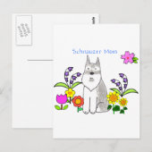 Carte postale Schnauzer Mom (Devant / Derrière)