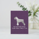 Carte Postale Schnauzer Penser à votre design (Debout devant)