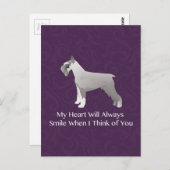 Carte Postale Schnauzer Penser à votre design (Devant / Derrière)