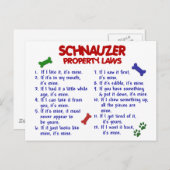 Carte Postale SCHNAUZER, propriété Lois 2 (Devant / Derrière)