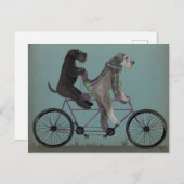 Carte Postale Schnauzer Tandem (Devant / Derrière)