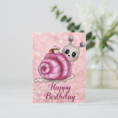 Carte Postale schneckenhaus rose (Debout devant)
