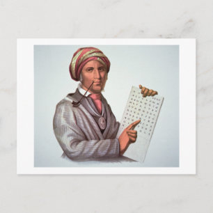Carte Postale Scholar Cherokee, Sequoyah (1776-1843) (couleur)