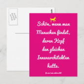 Carte Postale Schön, Wenn man Menschen wie dich findet. (Devant / Derrière)