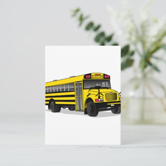 Carte Postale School Bus (Debout devant)