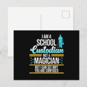 Carte Postale School Custodian Magician Caretaker Janitor Graphi (Devant / Derrière)