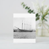 Carte Postale Schooner à cinq mâts, années 1800 (Debout devant)