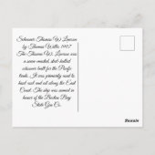 Carte Postale Schooner Thomas W Lawson 1900 (Dos)