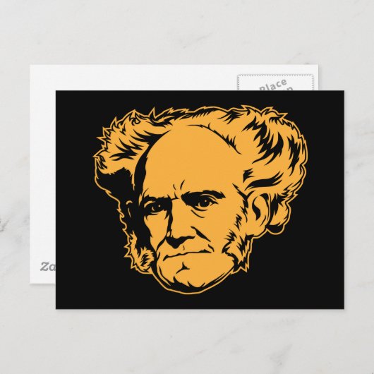Carte postale Schopenhauer Portrait (Devant / Derrière)