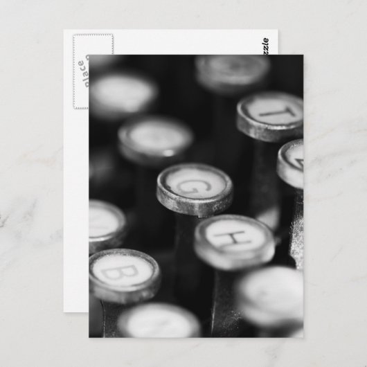 Carte Postale Schreibmaschinentasten (Devant / Derrière)