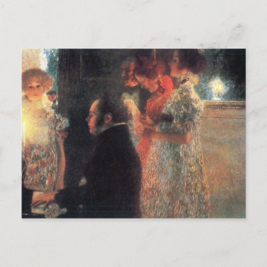 Carte Postale Schubert au piano de Gustav Klimt (Devant)