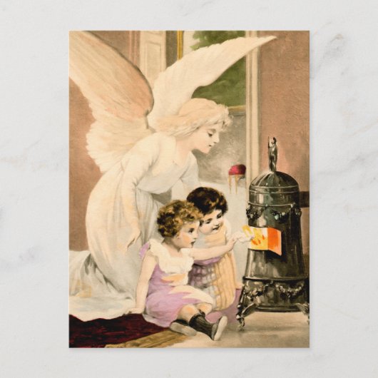 Carte Postale Schutzengel, Kinder et Feuer (Devant)