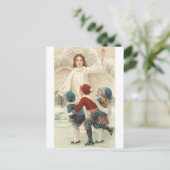 Carte Postale Schutzengel und Eislauf Schlittschuh (Debout devant)