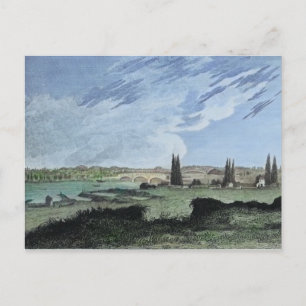 Carte Postale Schuylkill River Philadelphia 1827 Pont couvert