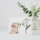 Carte Postale Schweinchen mit Blume (Debout devant)