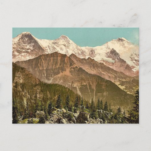 Carte Postale Schynige Platte, Eiger, Monch et Jungfrau, Bernes (Devant)