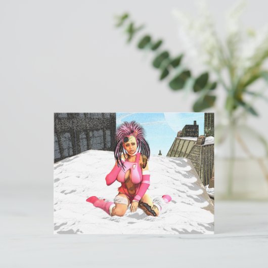 Carte Postale Sci Fi Snow Punk (Debout devant)