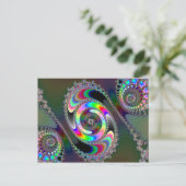 Carte Postale scie à chaîne - fractale (Debout devant)