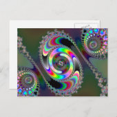 Carte Postale scie à chaîne - fractale (Devant / Derrière)