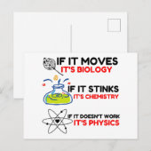 Carte Postale Science BIOLOGIE CHIMIE PHYSIQUE (Devant / Derrière)