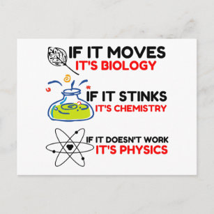 Carte Postale Science BIOLOGIE CHIMIE PHYSIQUE