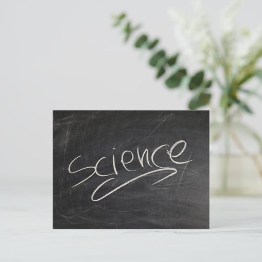 CARTE POSTALE SCIENCE BLACKBOARD CHALK ARRIÈRE - PLANS POSTCARD (Debout devant)